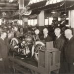 Harley-Davidson Vintage Bild in der Fabrik