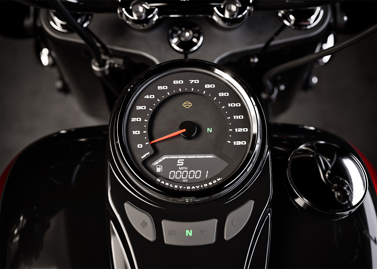 Harley-Davidson Tachometer in schwarz