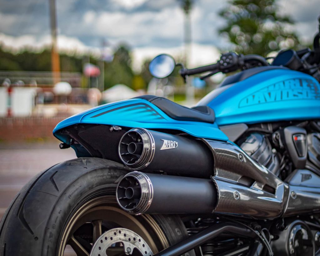 Detailansicht Zard Auspuffanlage Harley-Davidson Sportster S Custombike