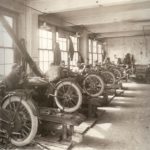 Harley-Davidson Vintage Bild erste Produktionsstrecke